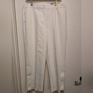 White Cropped Ankle Pants with Classic Silhouette NWTags